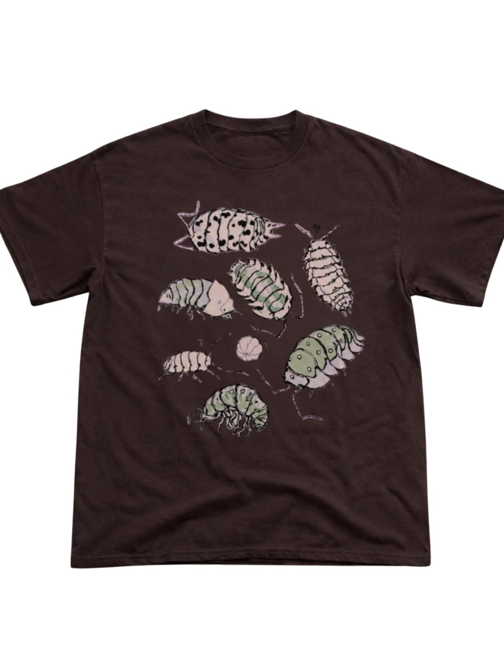 Gildan Brown T‑Shirt with Isopod Illustration